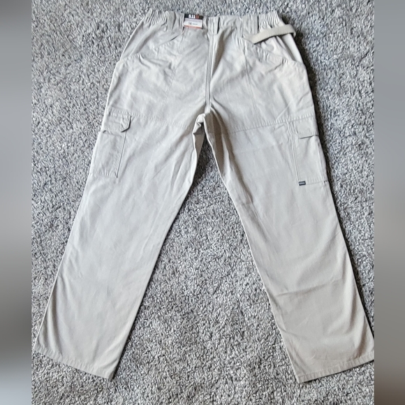 5.11 Tactical Series Relaxed Fit Khaki Cargo-Style Pants - Picture 2 of 10